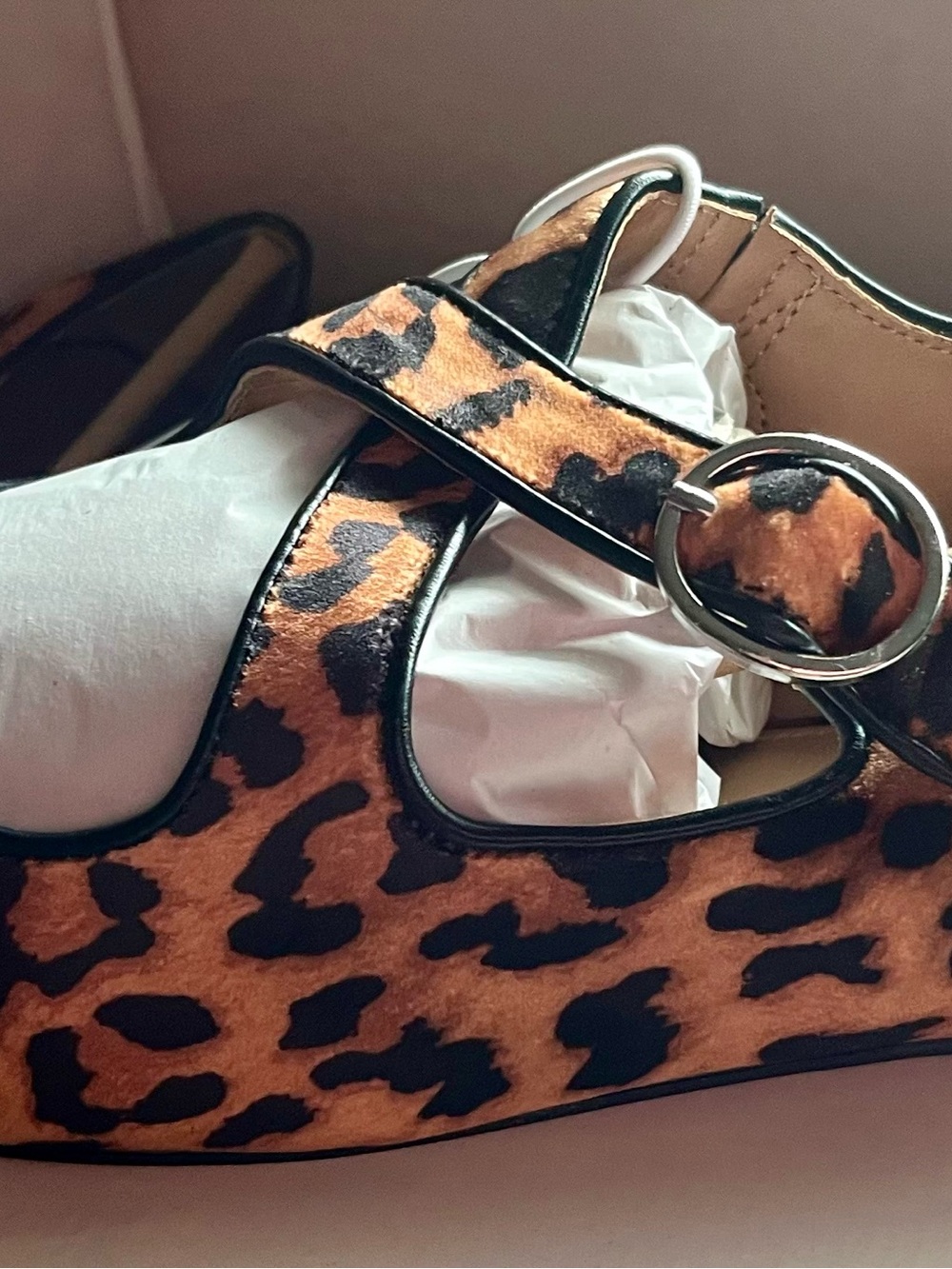 a new day Leopard Print Mary Jane Flats - Brown & Black - Picture 2 of 4